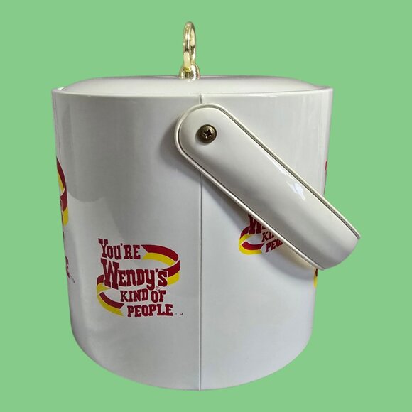 1980s Wendy's Fast Food Restaurant Ice Bucket "You're Wendy's Kind of People" - Picture 3 of 9